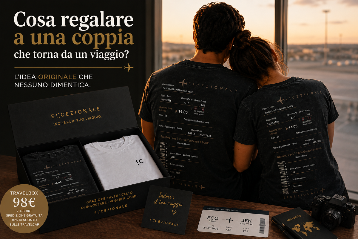 Cosa regalare a una coppia che torna da un viaggio: TravelBox E!CEZIONALE